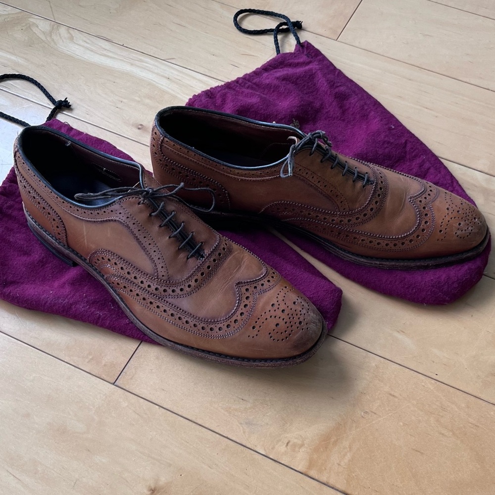 Allen Edmond McAllister Wingtip Walnut Brown Leather